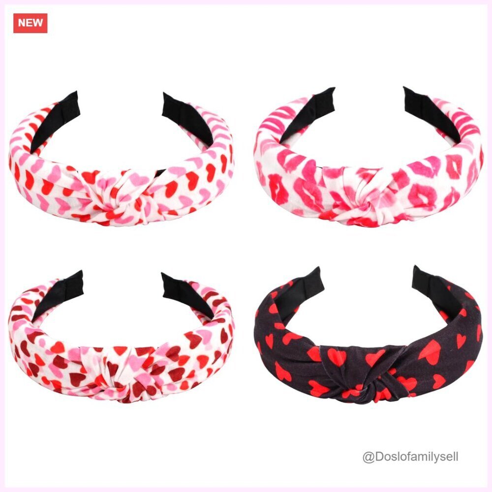 Heart Shape Headbands Non Slip Wide Hair Hoop Valentine Party Accessories
